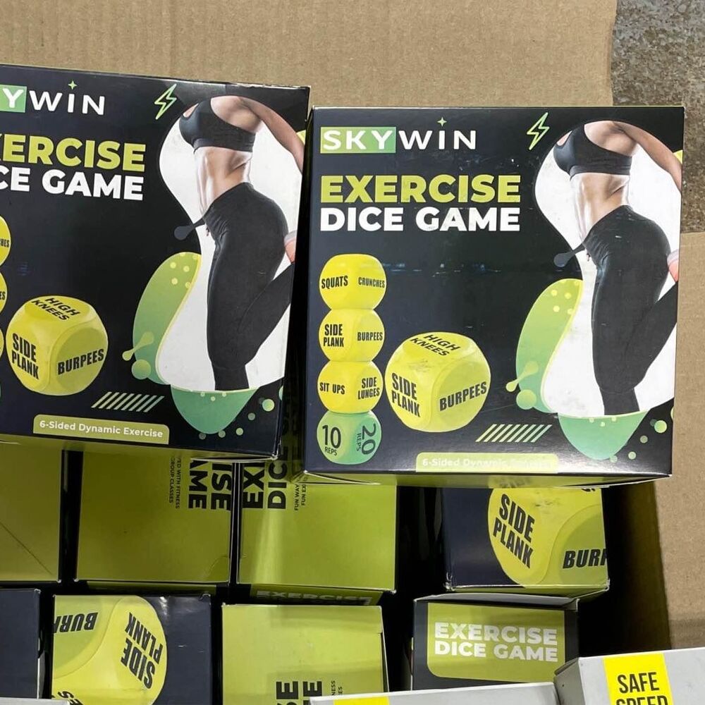 Skywin Workout Dice - Fun Exercise Dice for Solo or Group Classes, 6-Sided Foam